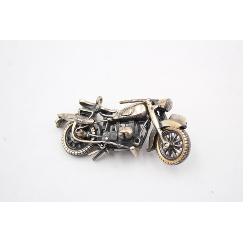 242 - Vintage Hallmarked .925 STERLING SILVER Motorcycle Ornament (33g)