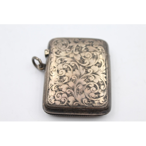 251 - Antique Hallmarked 1901 Chester STERLING SILVER Vesta Case (47g)