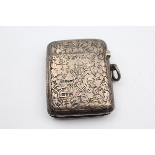 251 - Antique Hallmarked 1901 Chester STERLING SILVER Vesta Case (47g)