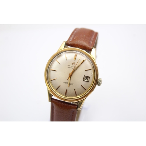 271 - Vintage Gents HAMILTON ESTORIL Gold Tone WRISTWATCH Automatic WORKING