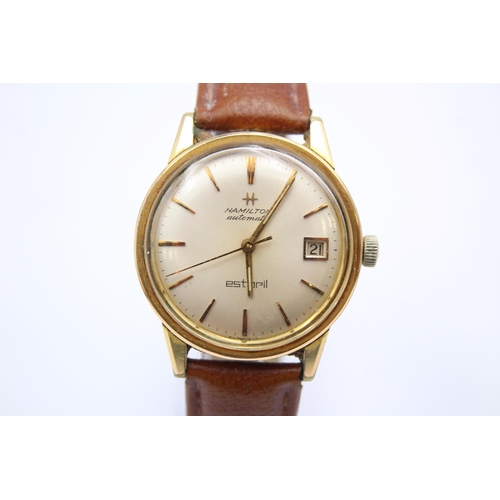 271 - Vintage Gents HAMILTON ESTORIL Gold Tone WRISTWATCH Automatic WORKING