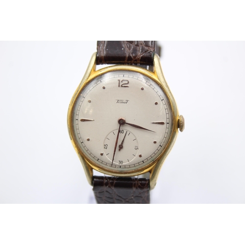 272 - Vintage Gents TISSOT Gold Tone C.1950s WRISTWATCH Hand-Wind WORKING