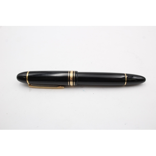 280 - MONTBLANC Meisterstuck No.149 Black FOUNTAIN PEN w/ 18ct Gold Nib WRITING