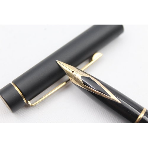 281 - Vintage SHEAFFER Targa Black FOUNTAIN PEN w/ 14ct Gold Nib WRITING