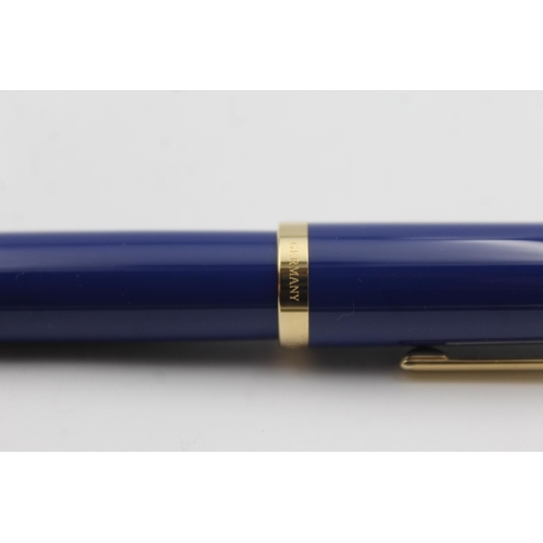 283 - TIFFANY & CO. Navy Blue & Gold Plate ROLLERBALL Pen w/ Original Box Etc