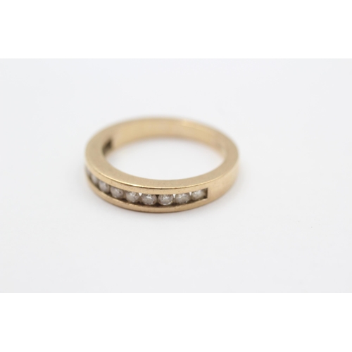 28 - 9ct Gold Diamond Half Eternity Ring (3.6g) size M