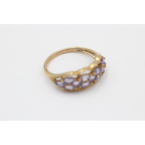 44 - 9ct Gold Tanzanite Dress Ring (2.4g) size P
