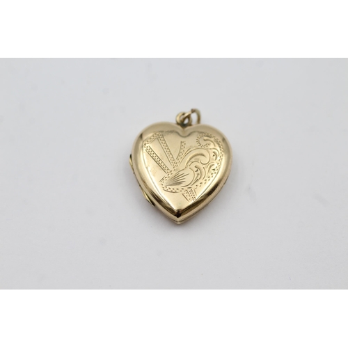 59 - 9ct Gold Heart Locket Pendant (3.4g)