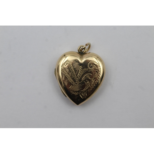 59 - 9ct Gold Heart Locket Pendant (3.4g)