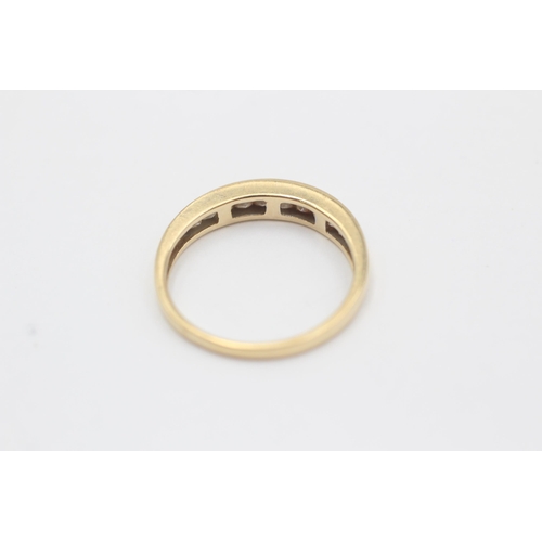 76 - 14ct Gold Diamond Half Eternity Ring (2g) size M1/2