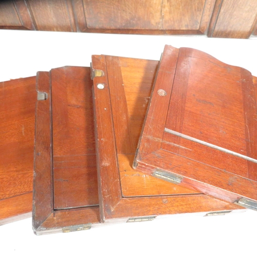 284 - 5x original photographic plates in mahogany 9