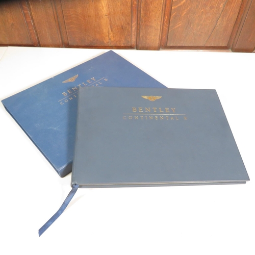 286 - Original Bentley Continental car book by Ian Adcock leather bound with sleeve