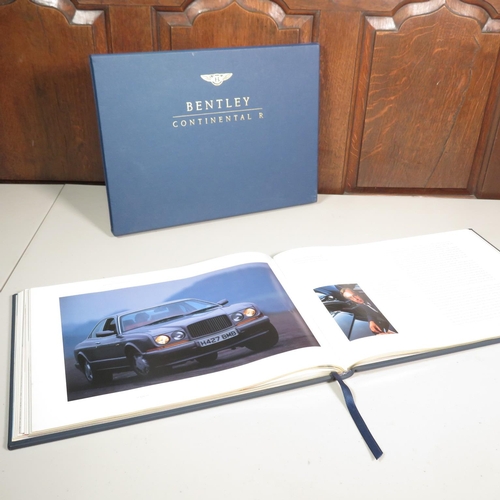 286 - Original Bentley Continental car book by Ian Adcock leather bound with sleeve