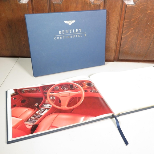 286 - Original Bentley Continental car book by Ian Adcock leather bound with sleeve