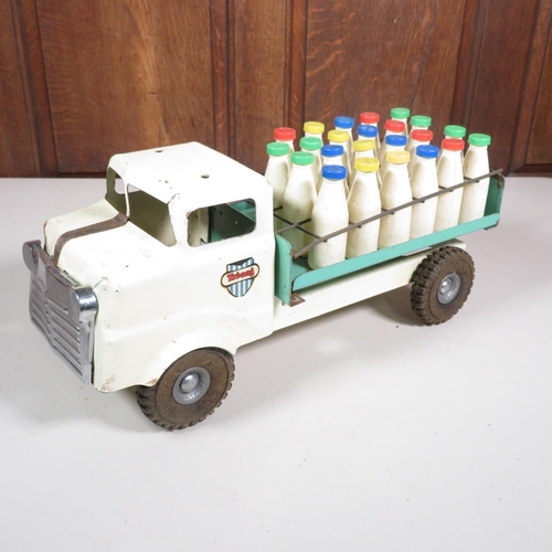 293 - Boxed TriAng milk cart with bottles