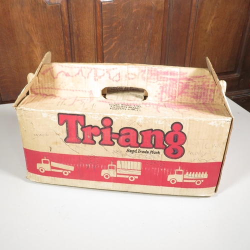 293 - Boxed TriAng milk cart with bottles