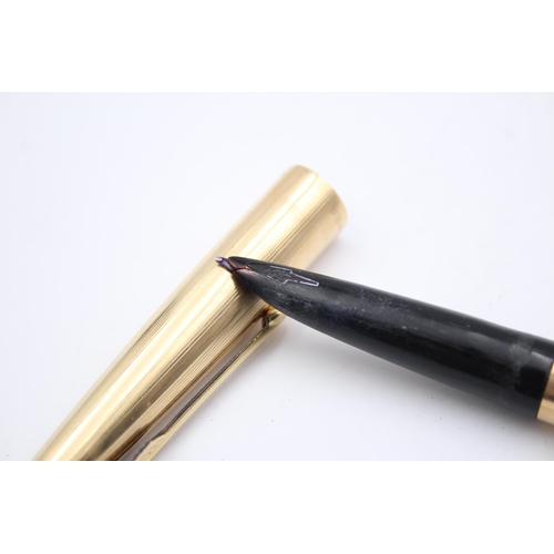 301 - Gold plated Parker fountain pen with 18ct nib