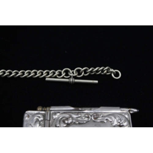 153 - Two Antique Watch Chains, One With A Notebook Attachment (103g)