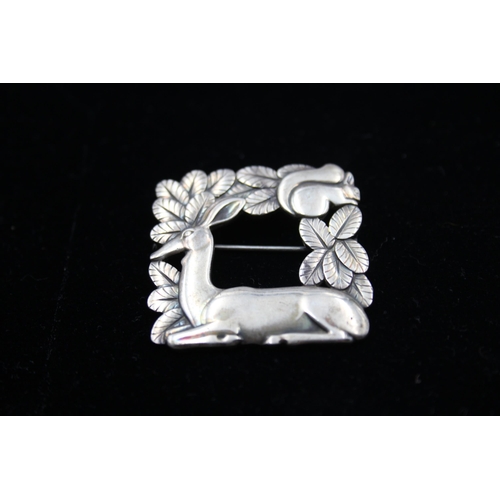 198 - A Silver Brooch By Georg Jensen (26g)