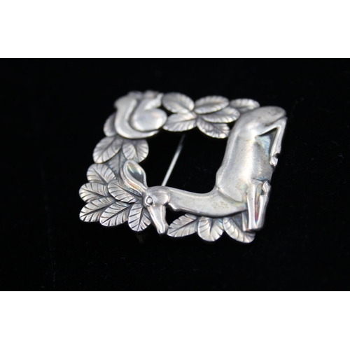 198 - A Silver Brooch By Georg Jensen (26g)