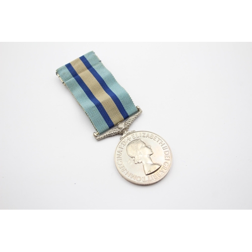 208 - ER.II Royal Observer Corps Medal Named Observer F. C. Fison