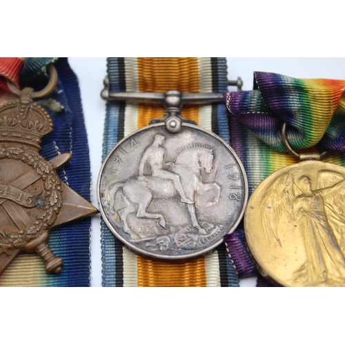 216 - WW1 1914-15 Star Trio & Original Ribbons Named S-5499 Pte E. G. Mears, Seaforth