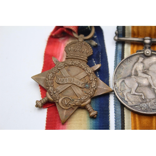 216 - WW1 1914-15 Star Trio & Original Ribbons Named S-5499 Pte E. G. Mears, Seaforth