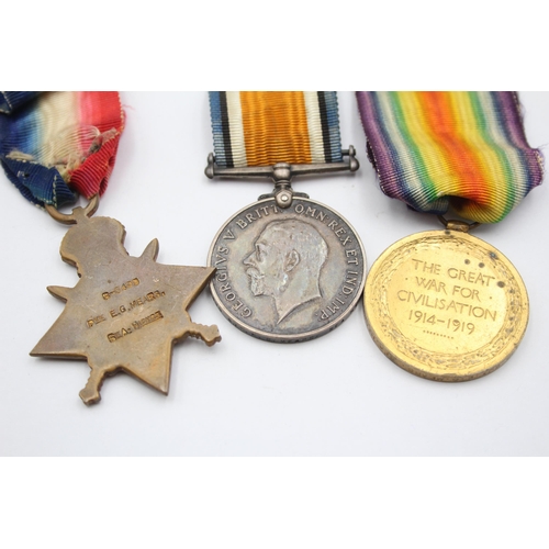 216 - WW1 1914-15 Star Trio & Original Ribbons Named S-5499 Pte E. G. Mears, Seaforth