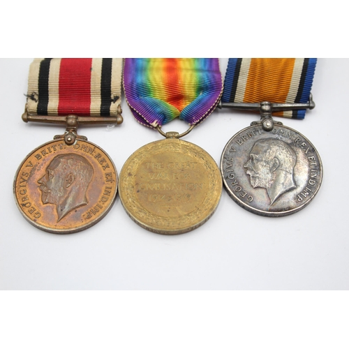 218 - WW1-GV Medal Group Australian Pair 3687 Pte W. Spaven 20 Bn AIF & Police Medal