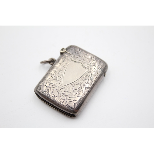 233 - Antique Hallmarked 1912 Birmingham STERLING SILVER Vesta / Match Case (25g)