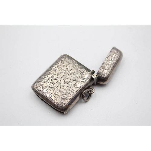 233 - Antique Hallmarked 1912 Birmingham STERLING SILVER Vesta / Match Case (25g)