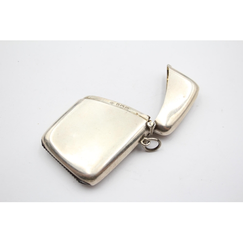 234 - Antique Hallmarked 1911 Birmingham STERLING SILVER Vesta / Match Case (37g)