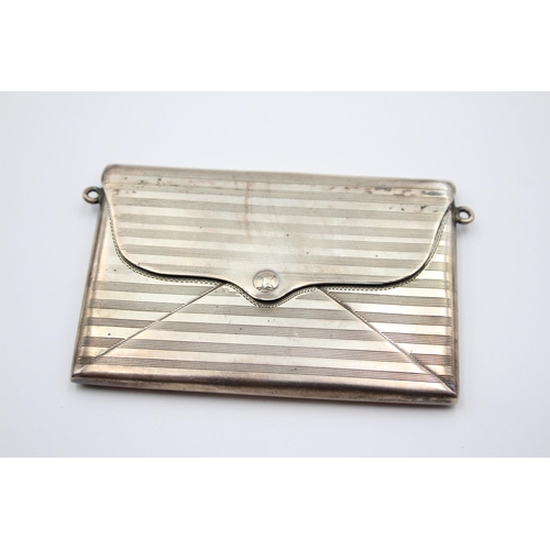 238 - Antique 1916 Chester STERLING SILVER Envelope Design Calling Card Case  (38g)