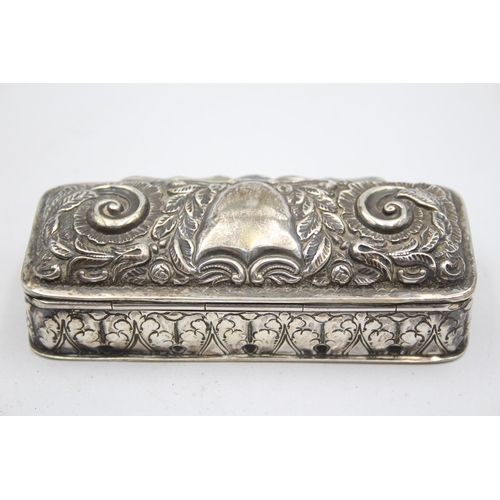 246 - Antique Victorian 1899 Chester STERLING SILVER Jewellery / Trinket Box (114g)