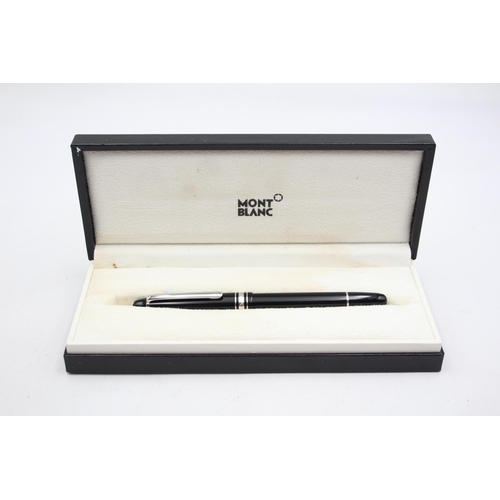 269 - MONTBLANC Meisterstuck Black FOUNTAIN PEN w/ 14ct White Gold Nib WRITING