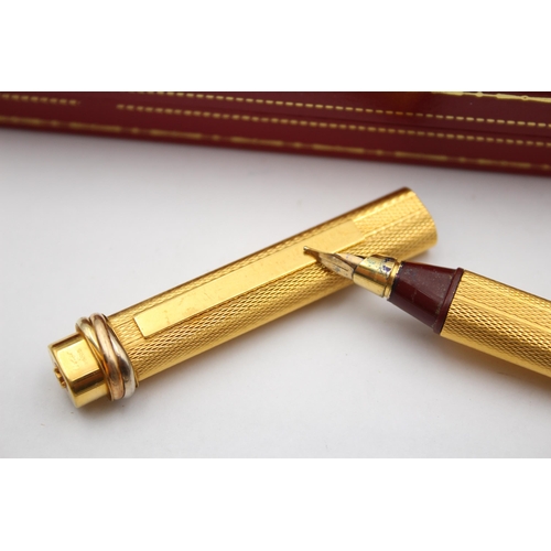 271 - Vintage CARTIER Gold Plated FOUNTAIN PEN w/14ct Gold Nib WRITING