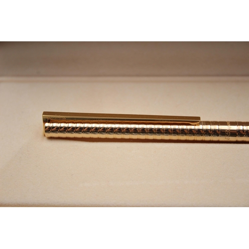 278 - S.T DUPONT Gold Plated Ballpoint Pen / Biro WRITING In Original Box (26g)