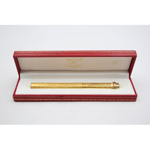 286 - Vintage CARTIER Gold Plated Ballpoint Pen / Biro In Original Box (25g)