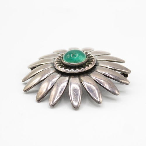 156 - A Silver Floral Brooch By Brodrene Bjorklund (19g)