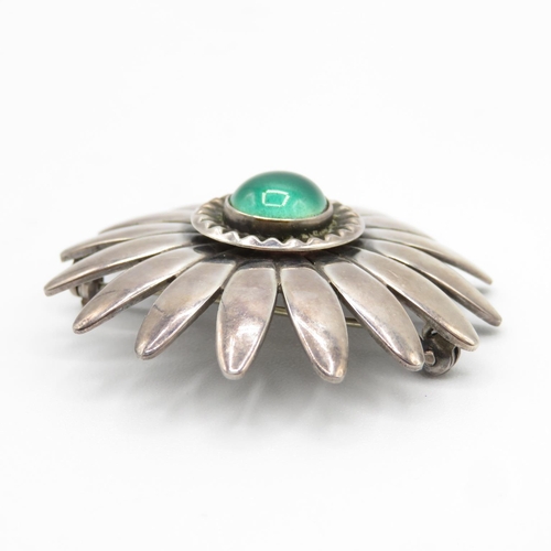 156 - A Silver Floral Brooch By Brodrene Bjorklund (19g)