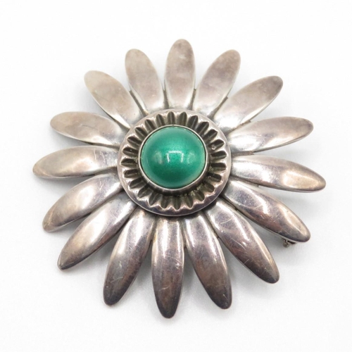 156 - A Silver Floral Brooch By Brodrene Bjorklund (19g)