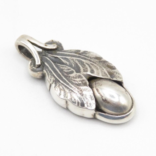 175 - A Silver Pendant By Georg Jensen (13g)