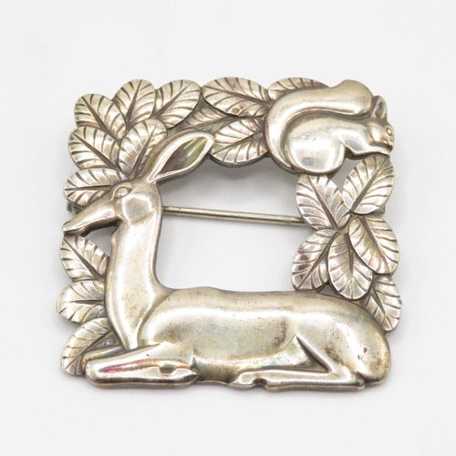 198 - A Silver Brooch By Georg Jensen (26g)