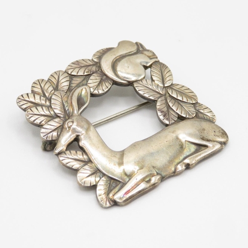 198 - A Silver Brooch By Georg Jensen (26g)