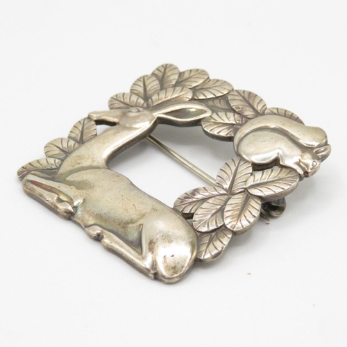 198 - A Silver Brooch By Georg Jensen (26g)