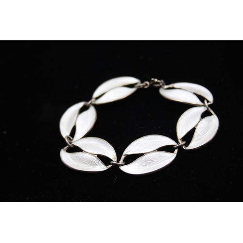 151 - A Silver Enamel Bracelet By Scandinavian Jeweller Brodrene Bjorklund (29g)