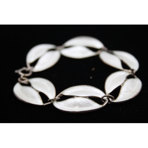 151 - A Silver Enamel Bracelet By Scandinavian Jeweller Brodrene Bjorklund (29g)