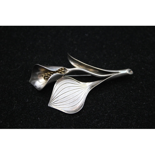 162 - A Silver Brooch By Rougee For Anton Michelsen Denmark (21g)