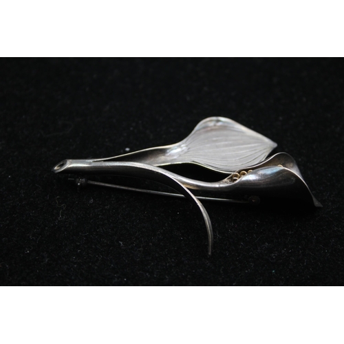 162 - A Silver Brooch By Rougee For Anton Michelsen Denmark (21g)