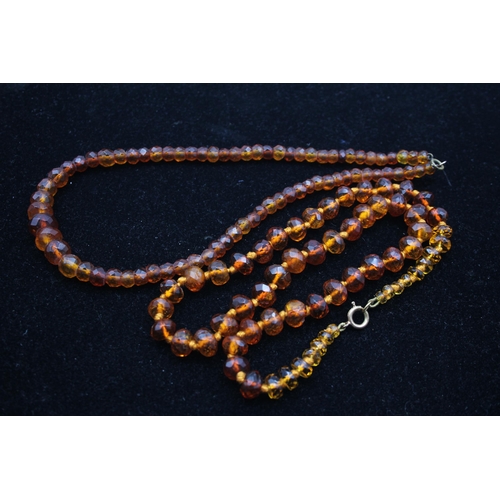 165 - Two Antique Amber Bead Necklaces (39g)